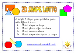 A simple 4 player game printable game with different levels: Match