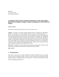 Conditional Maximum Likelihood Estimation of the First