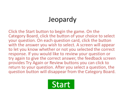 Jeopardy Template with Option to Review