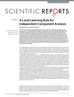 A Local Learning Rule for Independent