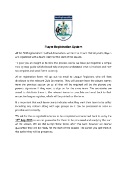 Player Reg Guide - Nottinghamshire FA
