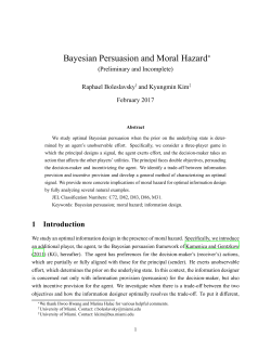 Bayesian Persuasion and Moral Hazard