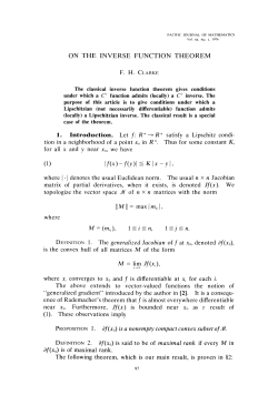 on the inverse function theorem