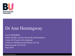 humanisation theory and public health research the links?