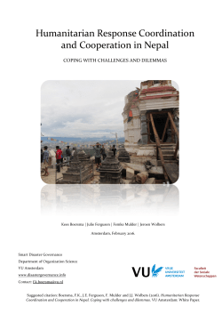 Humanitarian Response Coordination and Cooperation in Nepal