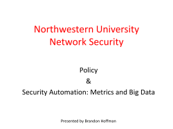 Northwestern University EECS 354 Network Security