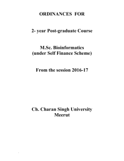 M.Sc. Bioinformatics