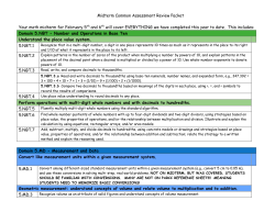 Midterm Common Assessment Review Packet Your math midterm