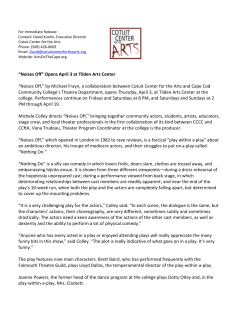 For Immediate Release: Contact: David Kuehn, Executive Director