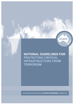 National Guidelines for Protecting Critical Infrastructure from Terrorism