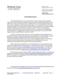 Social Media Policy Template and Resources