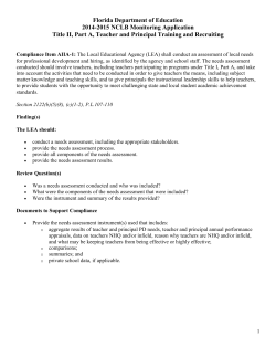 Title II, Part A: Teacher and Principal Training and Recruiting