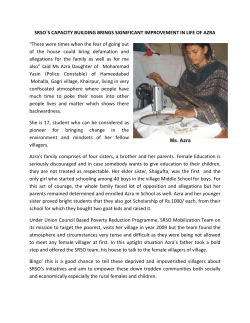 azra story - Sindh Rural Support Organization