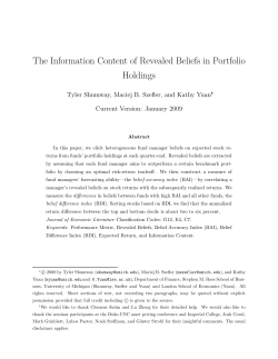 The Information Content of Revealed Beliefs in