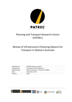 Infrastructure Financing Report