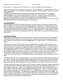 PLAYERS ELIGIBILITY PLAYING REGULATIONS League games