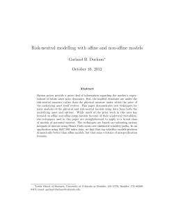 Risk-neutral modelling with affine and non-affine models