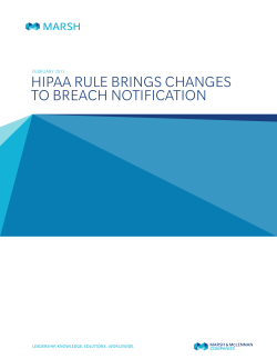 2013 HIPAA Rule Brings Changes to Breach Notification PDF