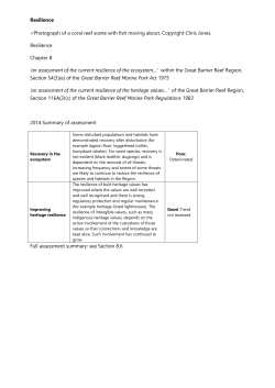 GBR_Outlook_2014_Chapter8_Resilience