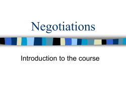 Negotiations