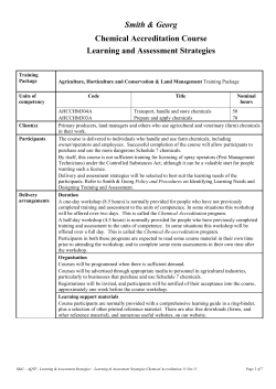 Delivery and assessment strategy outline