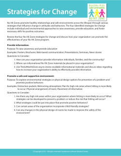 Strategies for Change