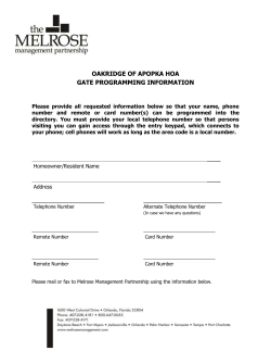 Gate-Form - The Melrose Corporation