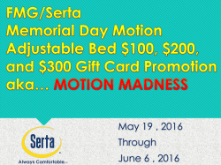 FMG/Serta New Year*s Motion Adjustable Bed $200 Gift Card