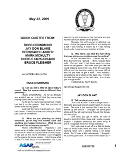 Ross Drummond, Jay Don Blake, Mark McNulty, Chris