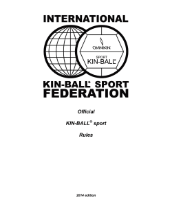 Official KIN-BALL sport Rules