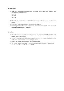 Q1. How many departmental identity cards or security