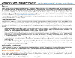 AWS MULTIPLE ACCOUNT SECURITY STRATEGY &ldquo;How do I