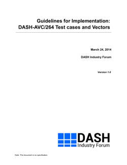 DASH-AVC/264 Test cases and Vectors