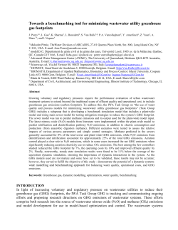 Towards a benchmarking tool for minimizing wastewater utility