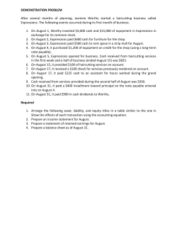 UNO ACCT 2100 Ch 1 In Class Assignments Student Version Wild 7e