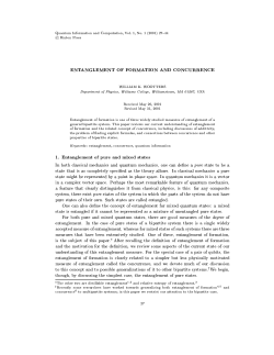 ENTANGLEMENT OF FORMATION AND CONCURRENCE 1