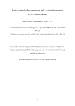 influence of adjacent field management on nest distribution