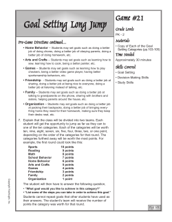 Goal Setting Long Jump