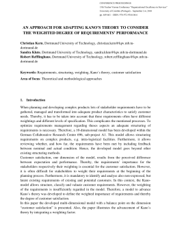 an approach for adapting kano`s theory to consider the weighted