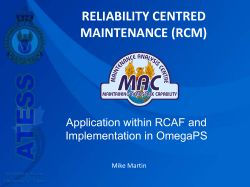 RCM in RCAF and Implementation of MSG-3 in