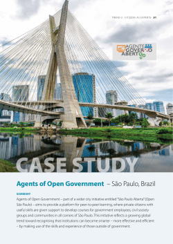 Agents of Open Government &ndash; S&atilde;o Paulo, Brazil