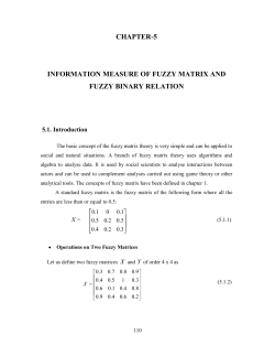 chapter-5 information measure of fuzzy matrix and fuzzy binary relation