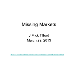 Missing Markets