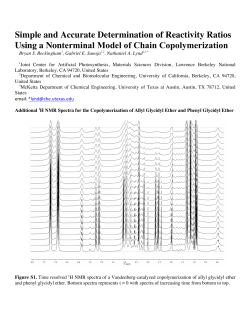 Simple and Accurate Determination of Reactivity Ratios Using a