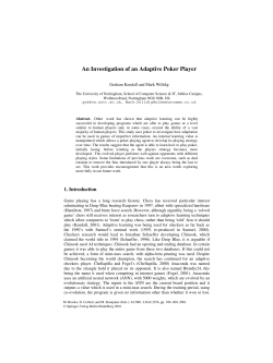An Investigation of an Adaptive Poker Player