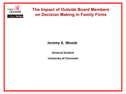 The Impact of Outside Board of Directors and
