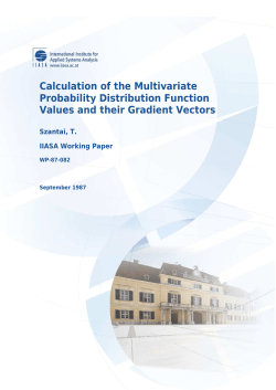 Calculation of the Multivariate Probability Distribution