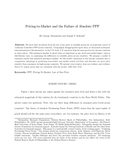 Pricing-to-Market and the Failure of Absolute PPP