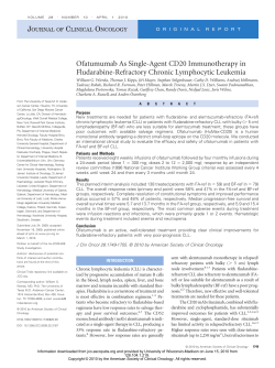 Ofatumumab As Single-Agent CD20 Immunotherapy in Fludarabine