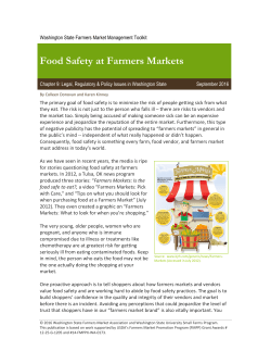 Food Safety at Farmers Markets - Washington State Farmers Market